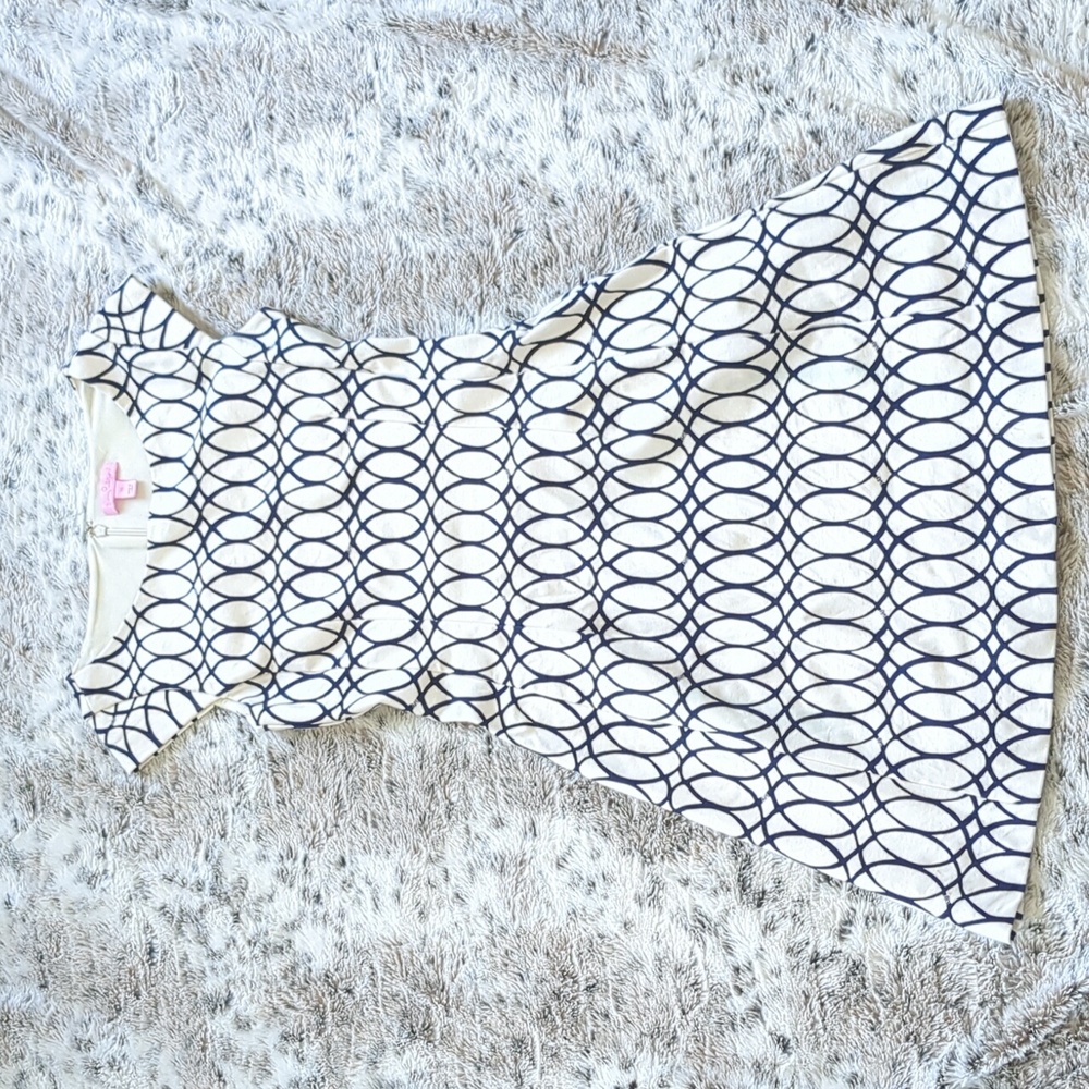 Lilly Pulitzer Geometric Sleeveless Dress Fit & Flare Back Zip XS